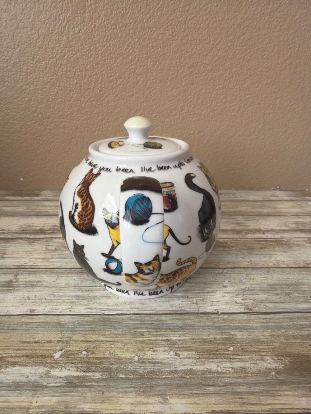 Paul Cardew Cat Kit-Tea Teapot Kitty Cat Where Have You Been Ceramic England - Picture 11 of 15